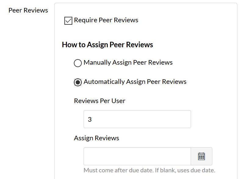 “Assign Reviews” field