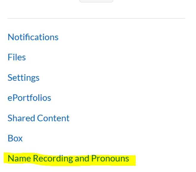 name and recordings pronoun link