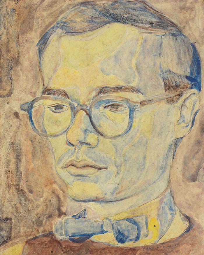 Pearlstein's sketch of Andy Warhola.