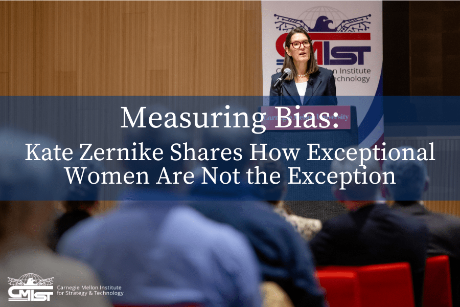 Kate Zernike gives a lecture at a recent Scientists & Strategists event hosted by CMIST 