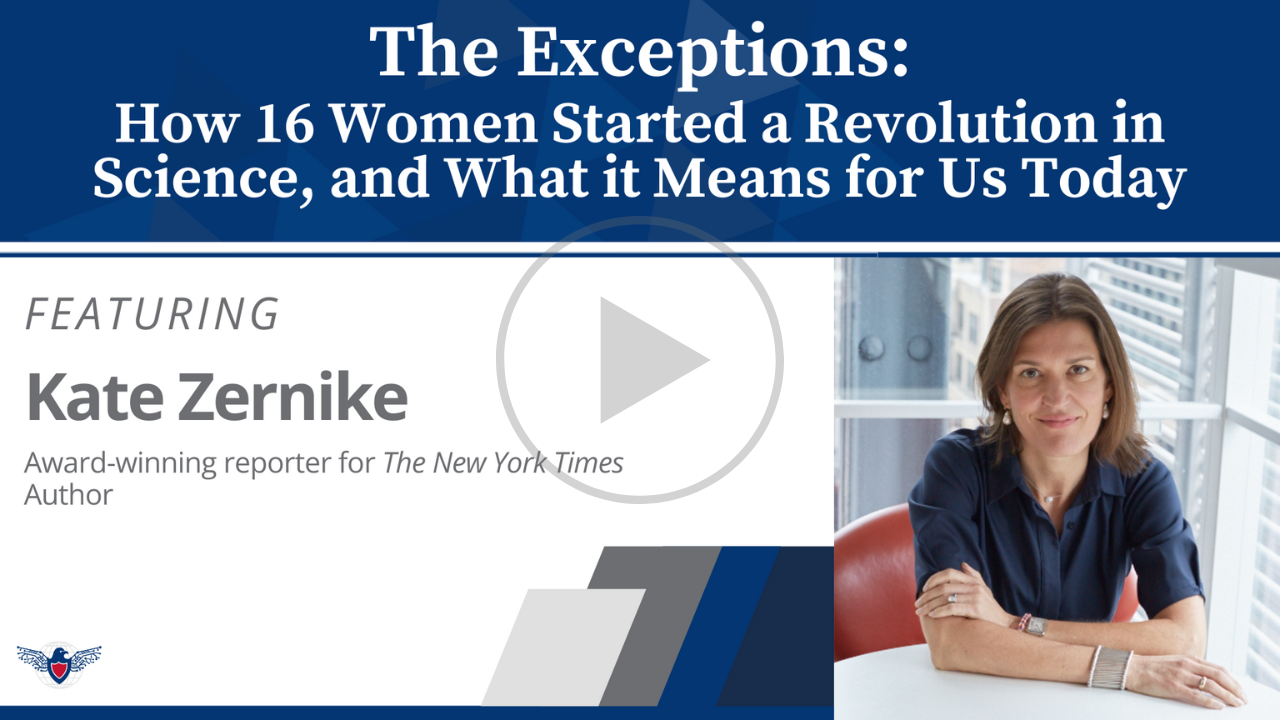 Click to watch CMIST Scientists and Strategists The Exceptions with Kate Zernike