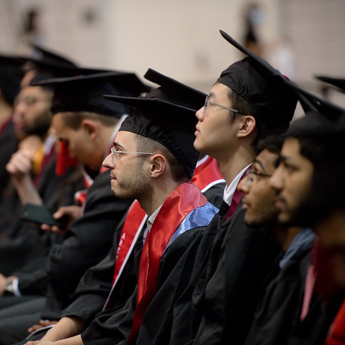 students at commencement