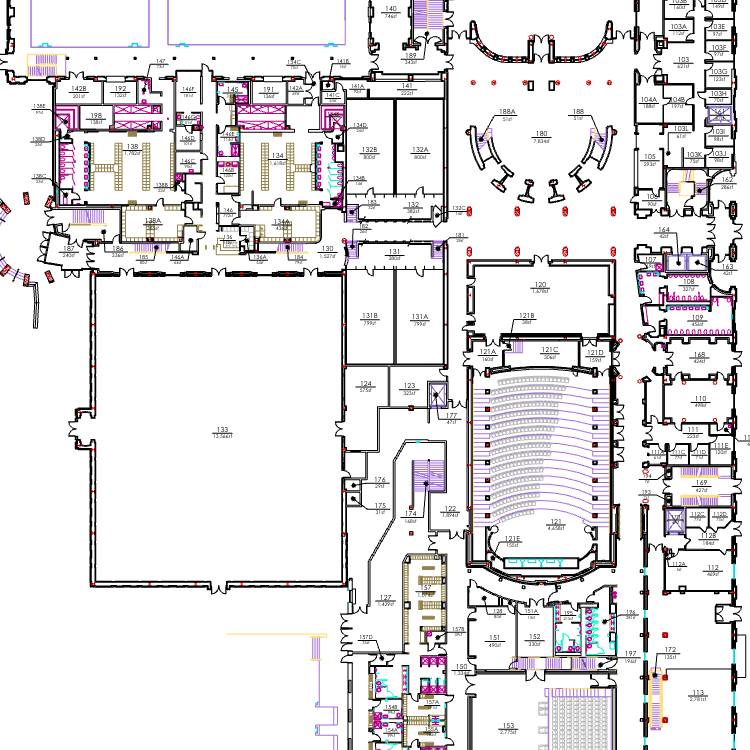 sample of a CMU building floor plan drawing
