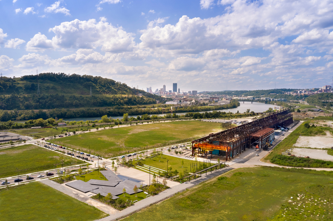 RIDC Hazelwood Green looking towards downtown Pittsburgh