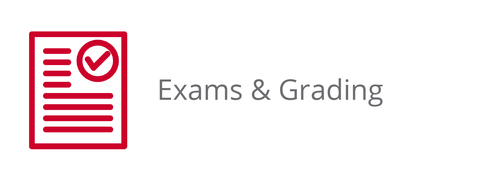 Exams & Grading Button