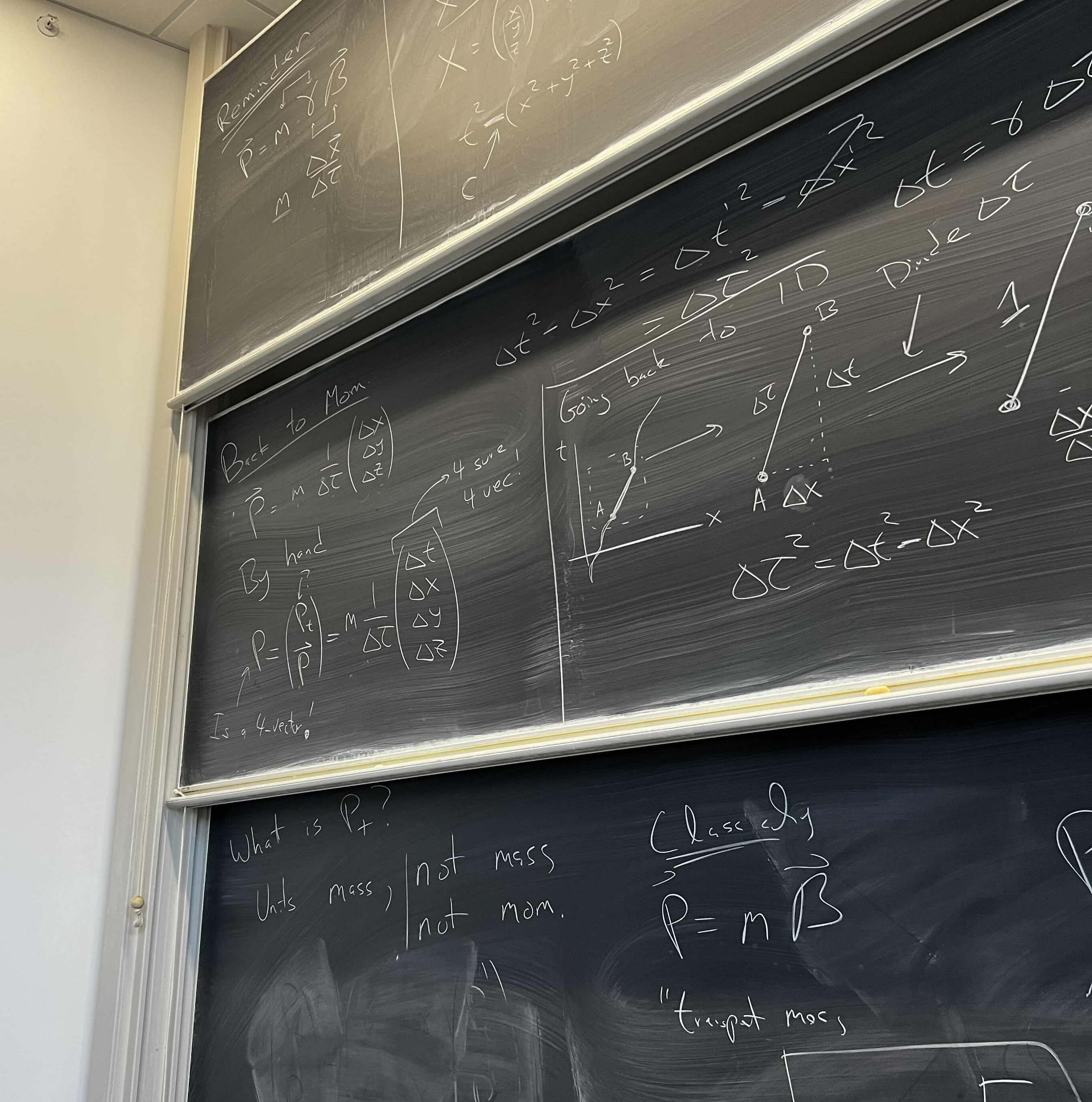 Chalkboard with equations