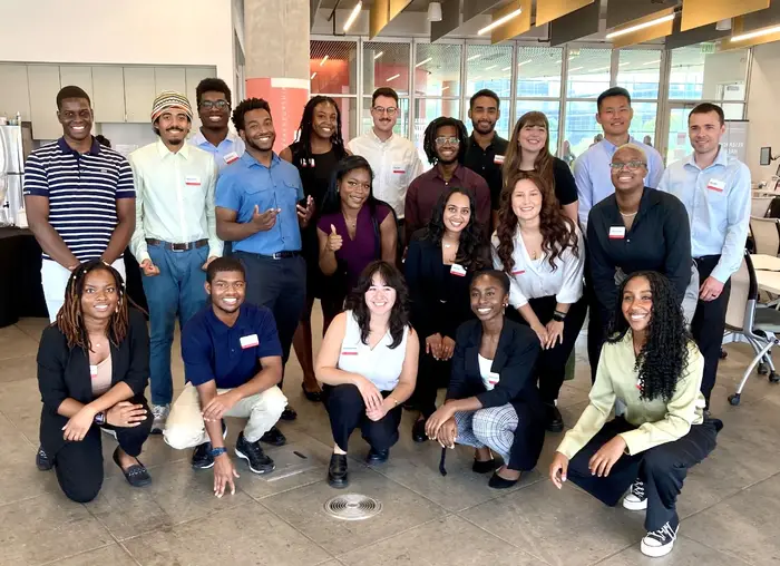 The 2024 cohort of Rales Fellows pose for a group photo.