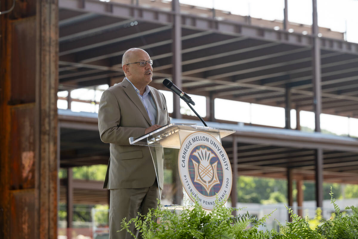 Farnam Jahanian at the RIC topping-off ceremony.
