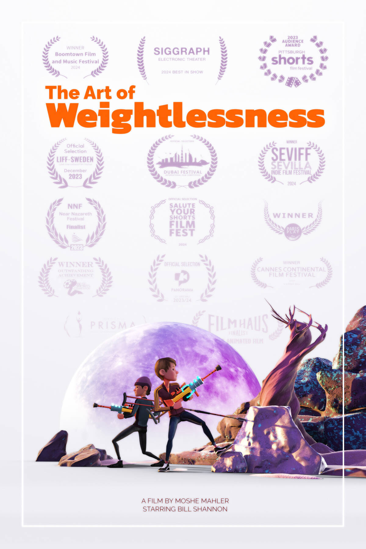 A poster for “The Art of Weightlessness.”
