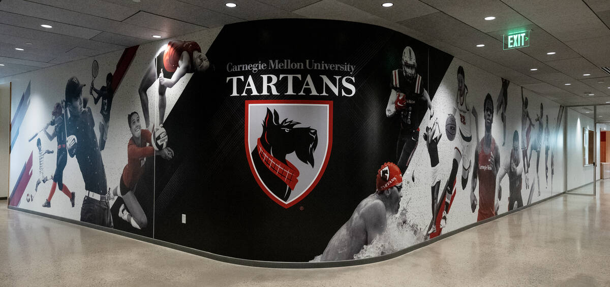 The athletics mural in the Highmark Building.