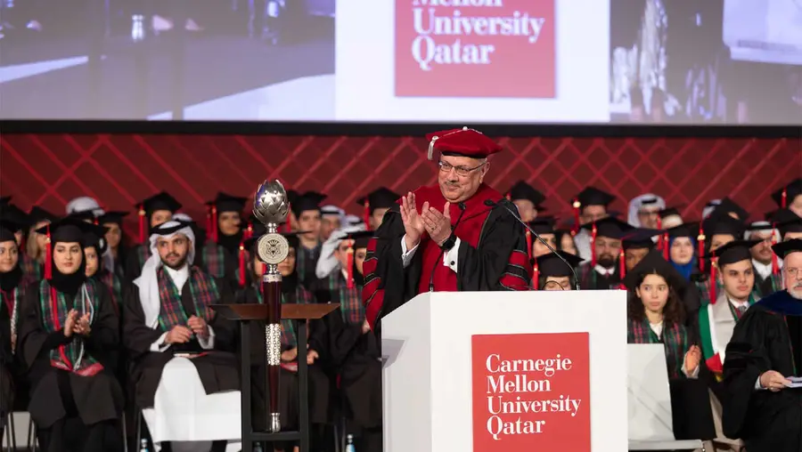 Farnam Jahanian speaks at CMU-Q Commencement.