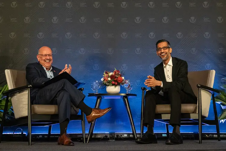 Farnam Jahanian and Sundar Pichai