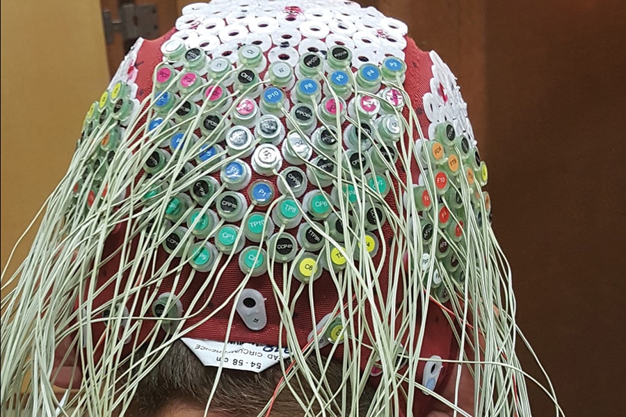 Image of a custom EEG cap