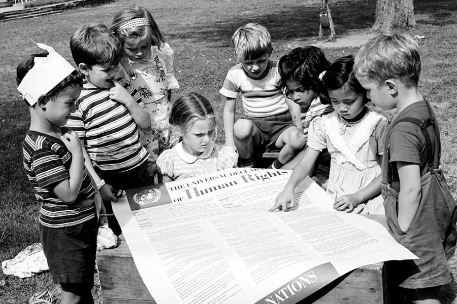 United Nations archival image of children