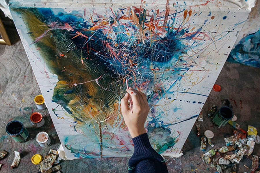 Image of a painting in progress