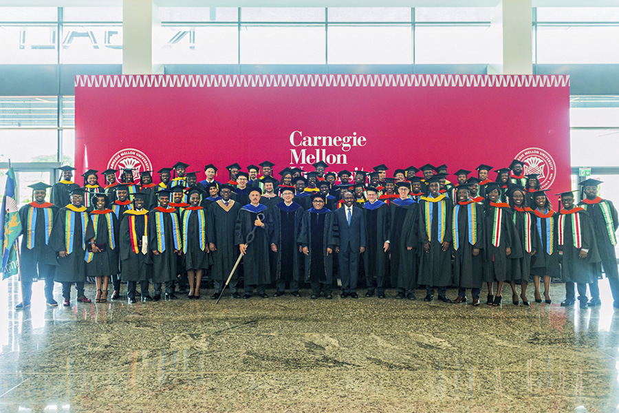 A photo of graduates.