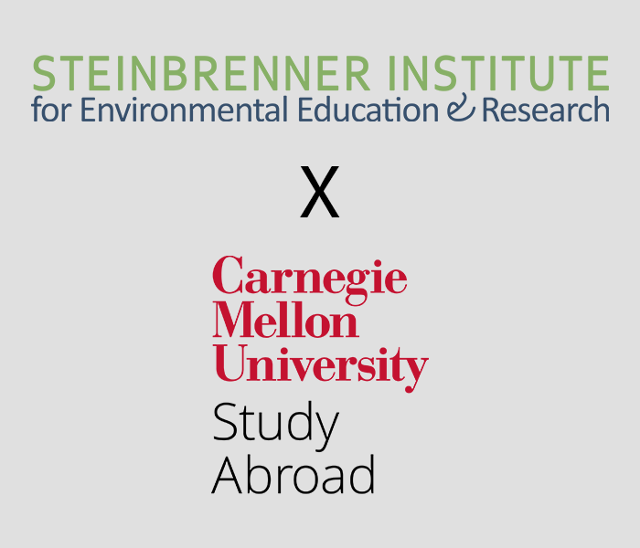 Study Abroad CMU logo and Steinbrenner Institute logo