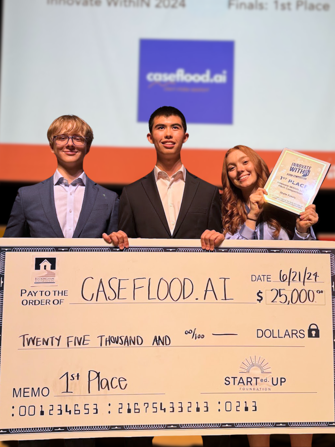 Photo of Tolen Schreid, Ethan Hilton and Emily Rudolph