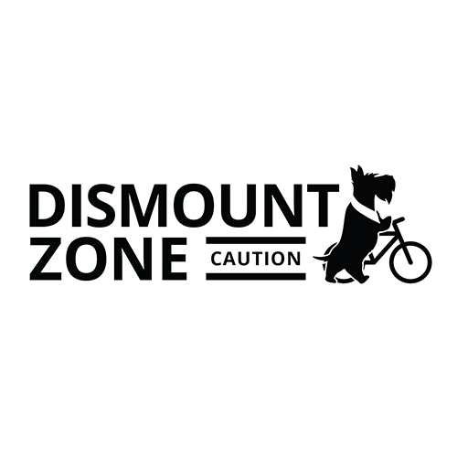 image of ground stencil marking dismount zone boundaries