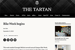 screenshot of Tartan article about Bike Week 2025